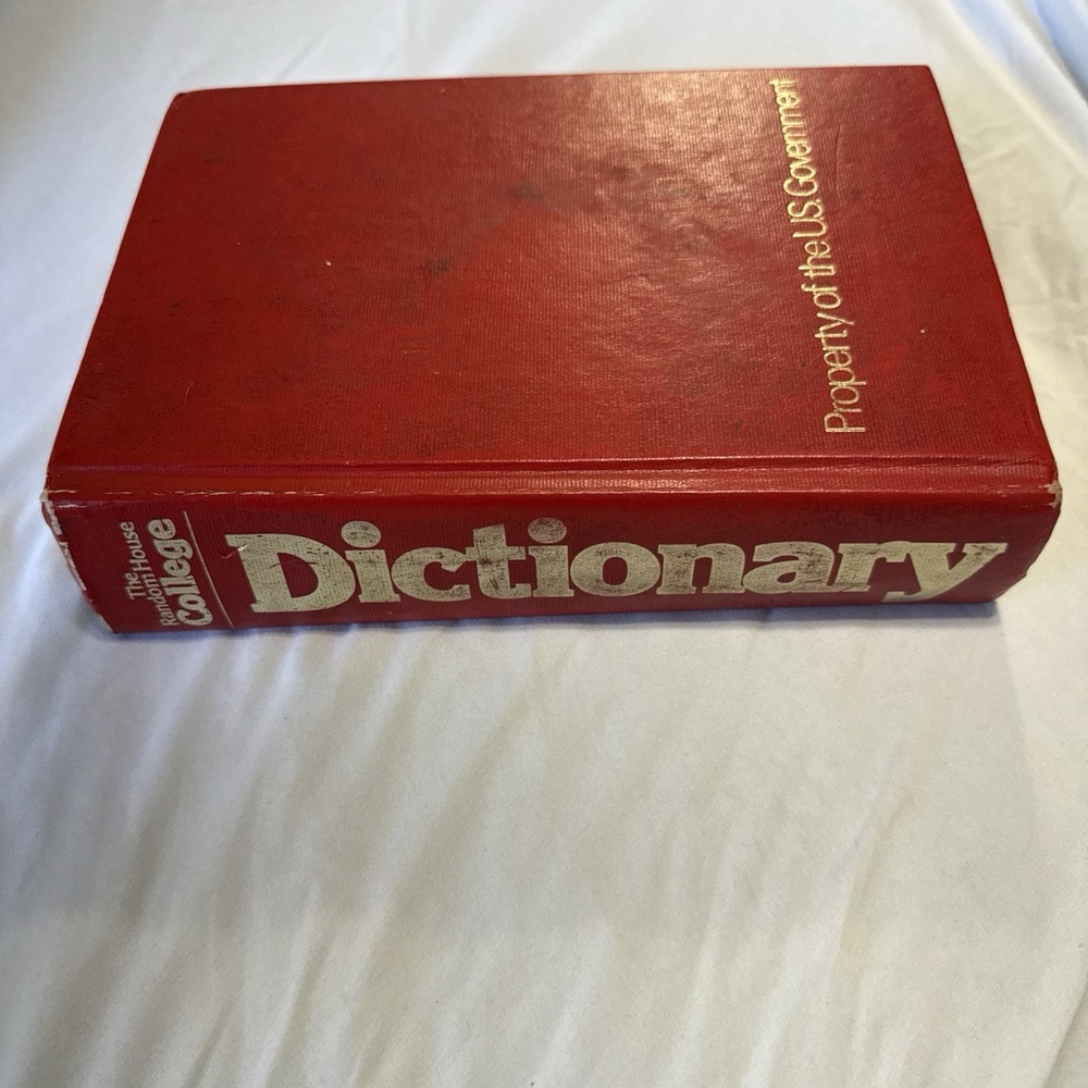 The Random House College Dictionary 1980 Property Of The US Government Edition